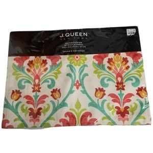 J QUEEN INDOOR OUTDOOR FLORAL PLACEMATS Set/4